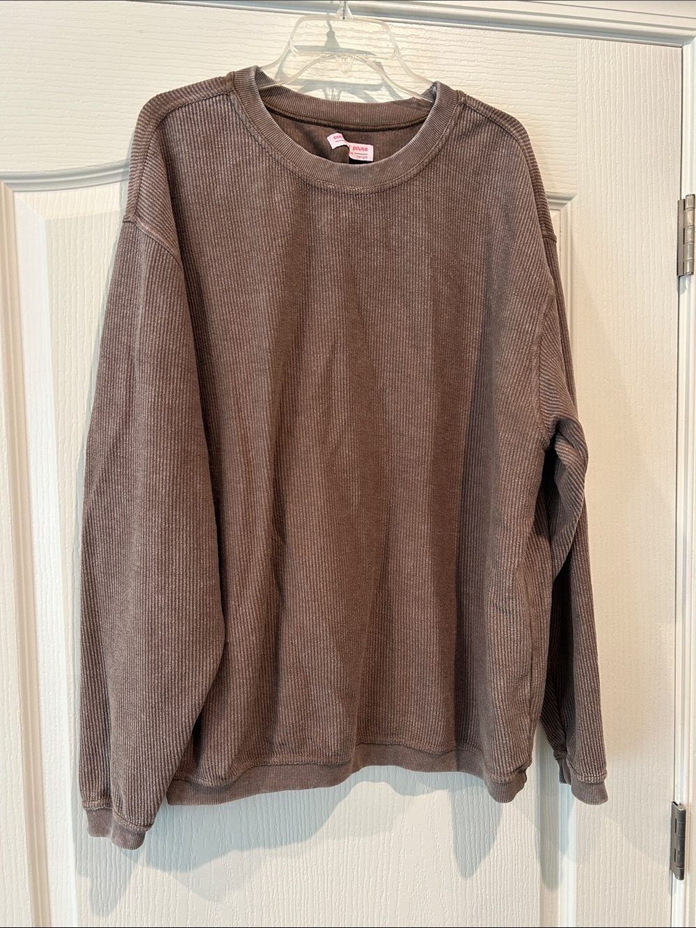 Corduroy Crewneck Sweatshirt - Taupe